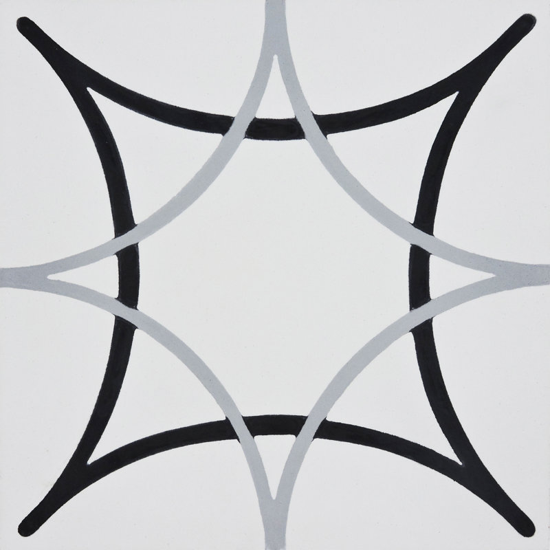 Sebta 8" x 8" Cement/Marble Patterned Wall & Floor Tile