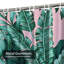 Rideau de douche à motif de feuilles tropicales tropicales avec motif de feuilles exotiques roses-1361962783