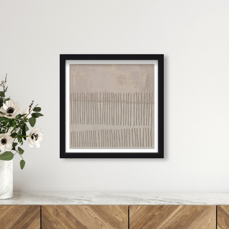 Minimal Fence II Print by Oliver Gal, 17.5"H x 17.5"W, Black Shadowbox