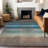 Machine Washable Indoor/Outdoor Xhevrie Blue Rug-1704760293