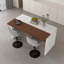 Ensemble de table de salle à manger moderne avec 2 tabourets de bar et un éclairage à DEL, parfait pour les cuisines et les salles à manger contemporaines