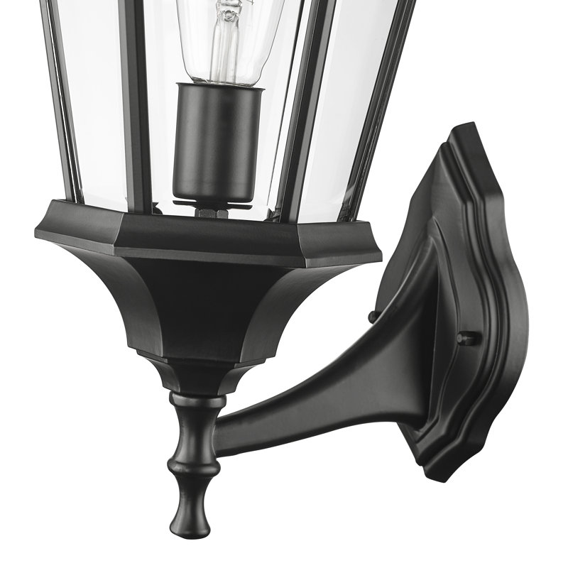 Howa Wall Light, Matte Black, Clear Beveled
