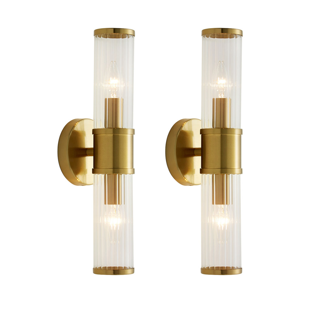 Raelinn Dimmable Wall Light (Set of 2) Everly Quinn 