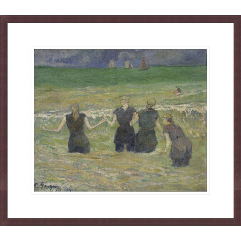 «Women Bathing» par Paul Gauguin - Estampe numérique encadrée, H 17,75 po x l 20,32 po