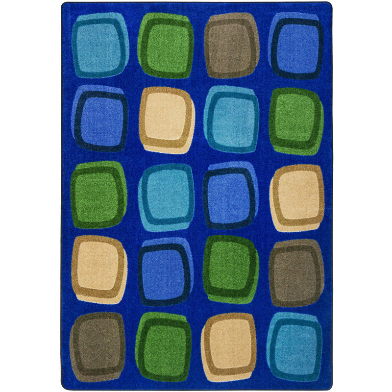 Kid Essentials Harmony Blocks Area Rug, Rectangle 5'4" x 7'8"