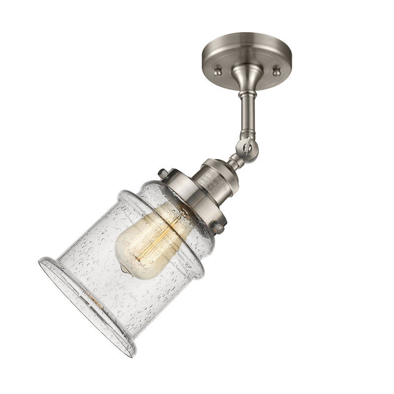 Galaviz Dimmable Bath Sconce, Seedy, 6 Watt Vinage LED Bulb, Brushed Satin Nickel