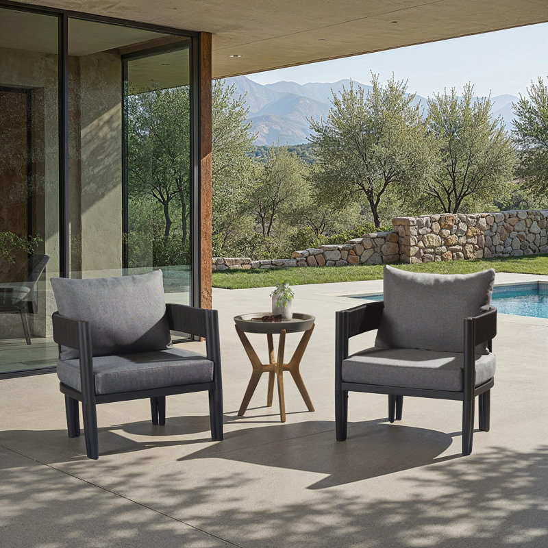 Viola Outdoor Dining Armchair, Gray