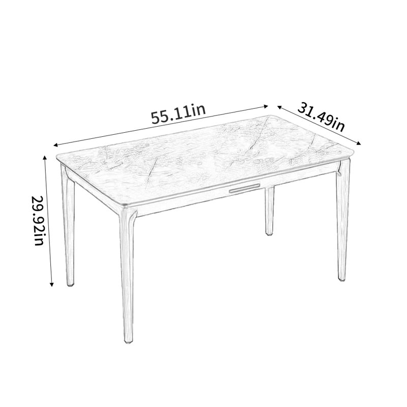 Adalinda Solid Wood Base Dining Table