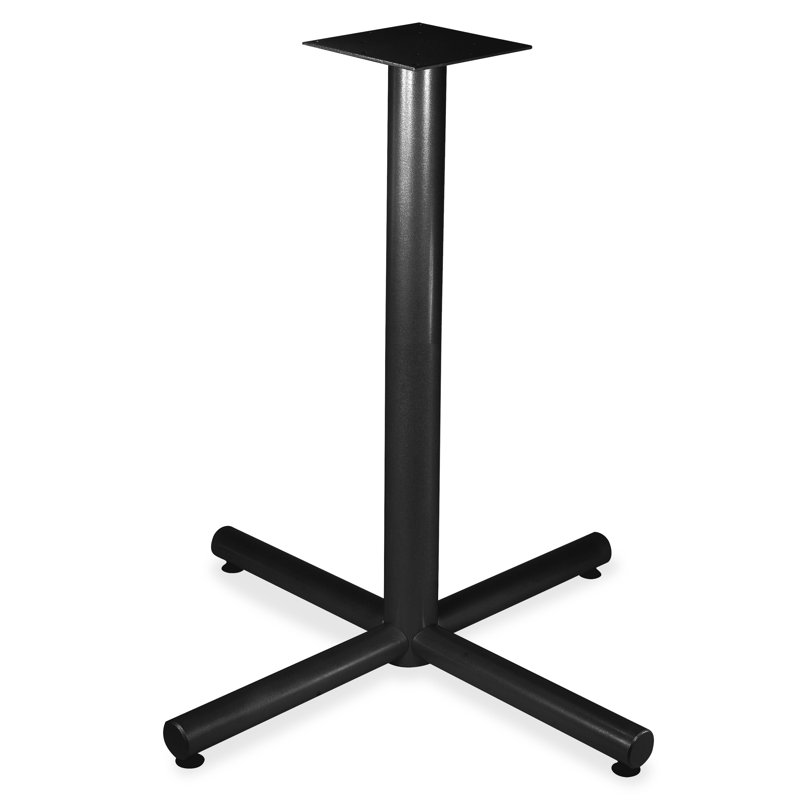 Black Steel Bistro-Height X-Leg Table Base, 32" Width