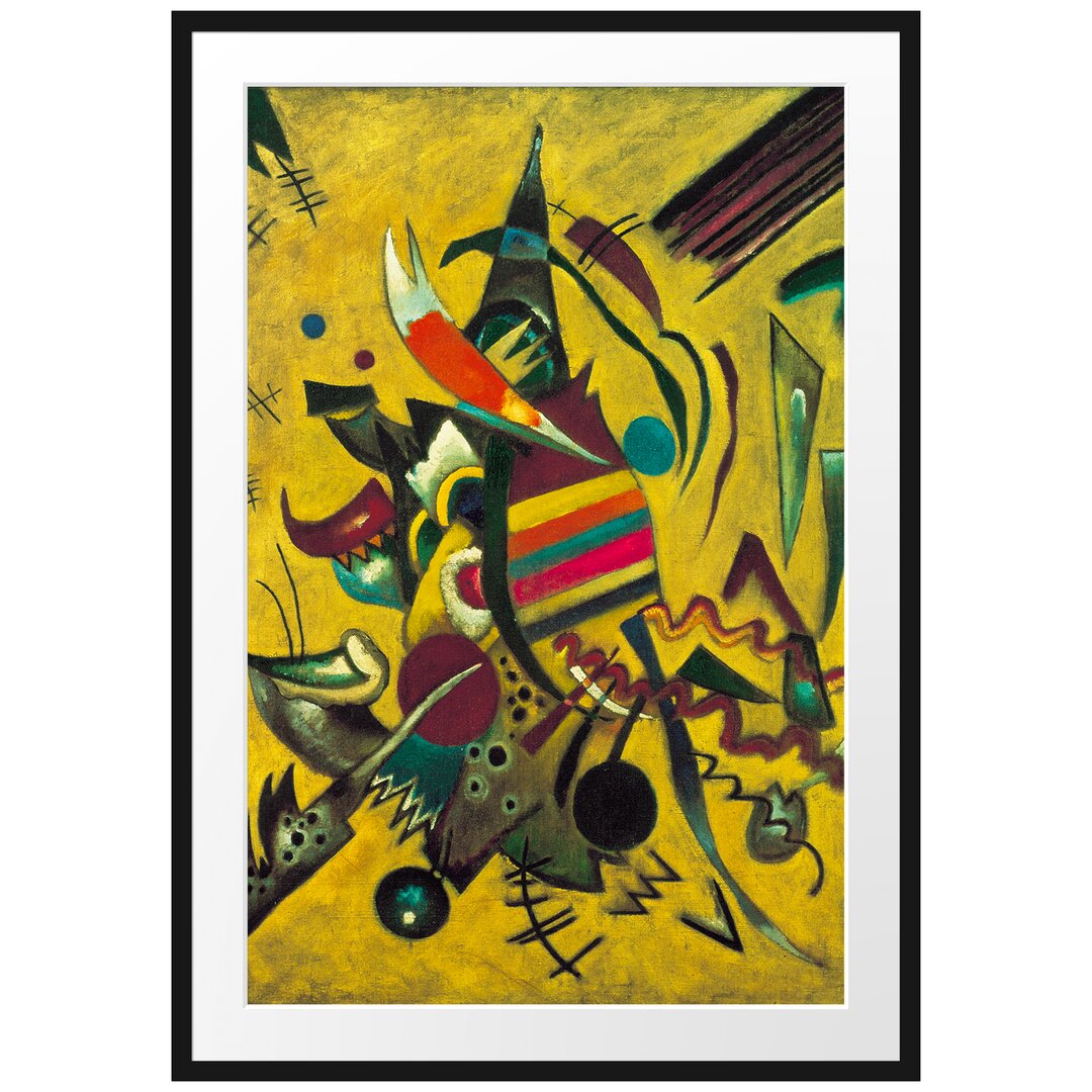 Wassily Kandinsky - Punkte  - Im Bilderrahmen Mit Galerie-Passepartout