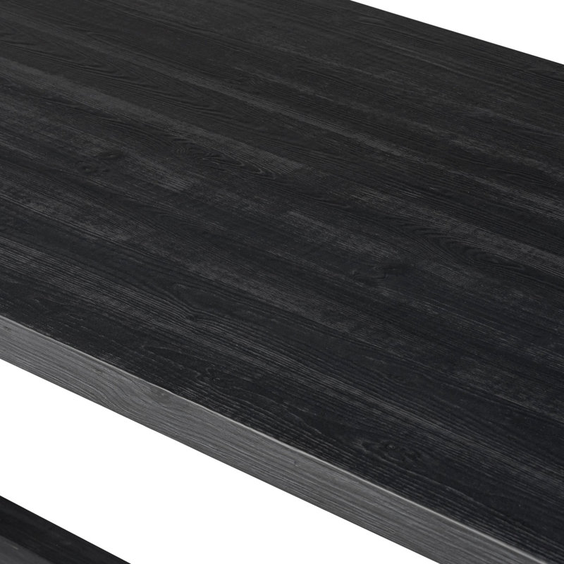 Otto Pine Wood Dining Table, Black