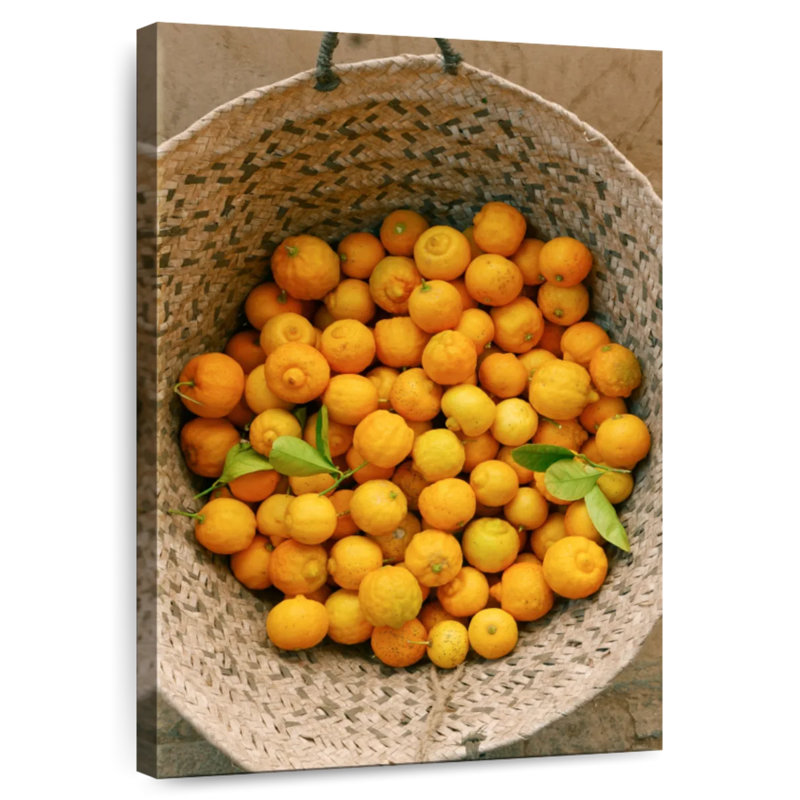 Yarlin Basket Of Fresh Lemons, 45" H x 30" W