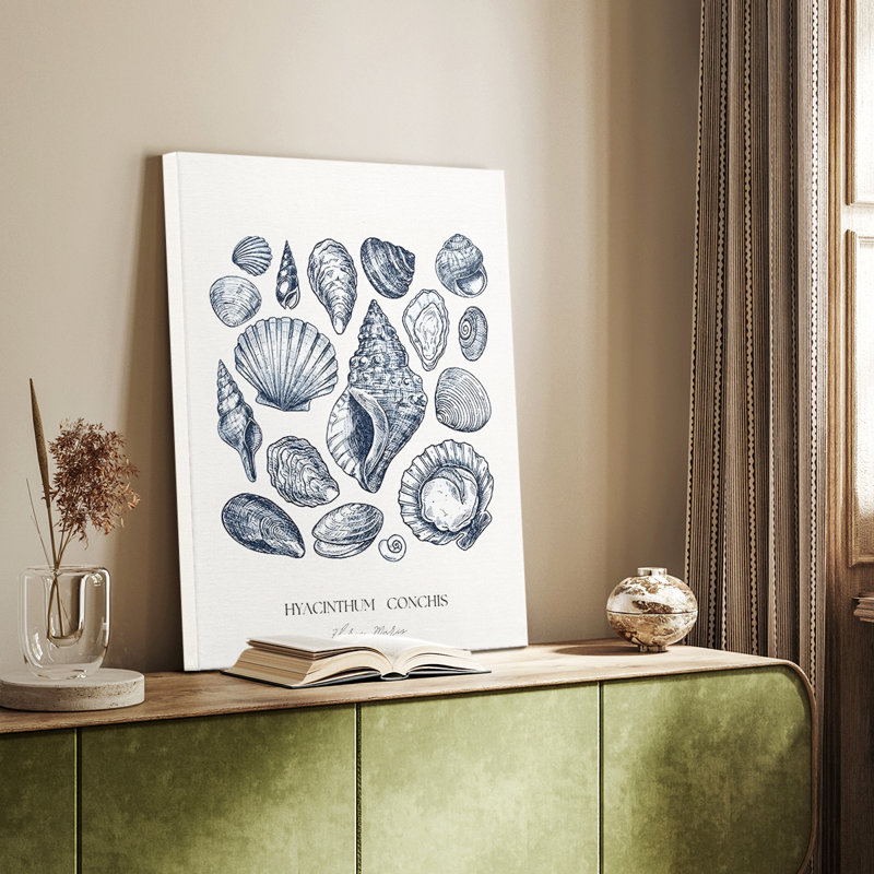 "Vintage Nautical Print", impression encadrée sur toile, H 28 po x l 19 po, Toile tendue