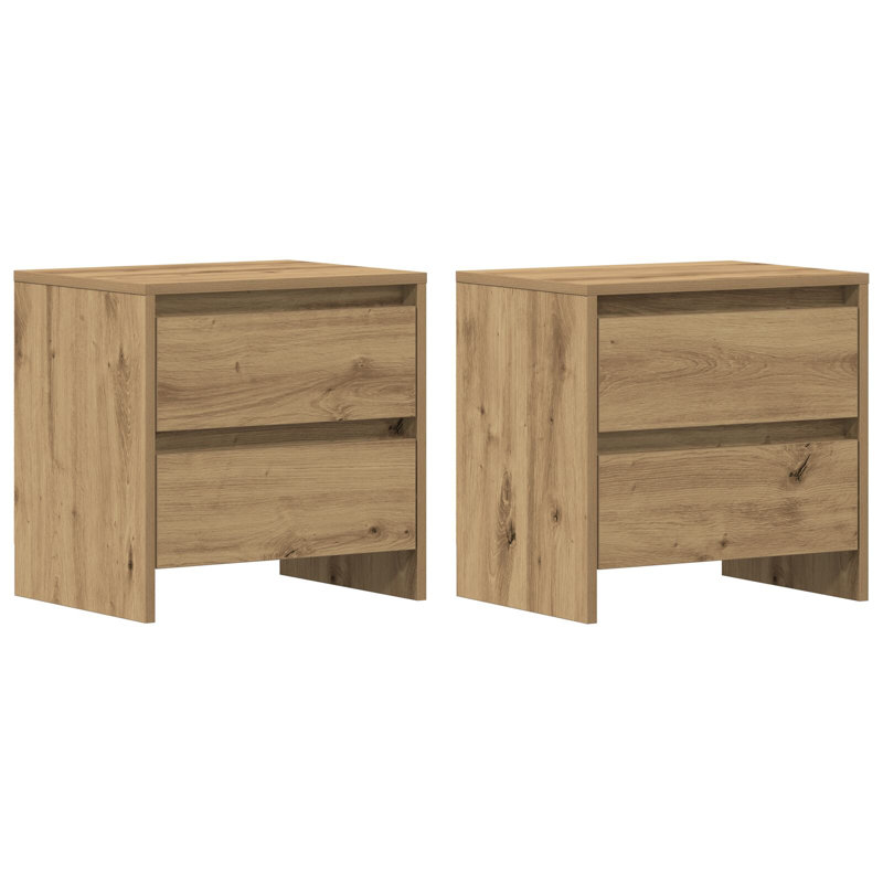 45cm W Manufactured Wood Bedside Table