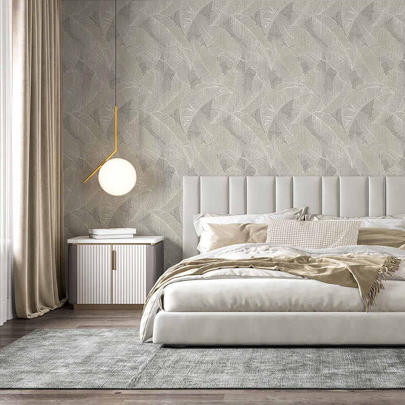 Barris 10.05m x 53cm Textured Matte Wallpaper Roll, Grey