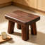 Escabeau en bois massif - Repose-pieds rectangulaire polyvalent pour la maison, la cuisine, la salle de bain et le bureau - Tabouret robuste, durable et polyvalent pour adultes, enfants et personnes âgées