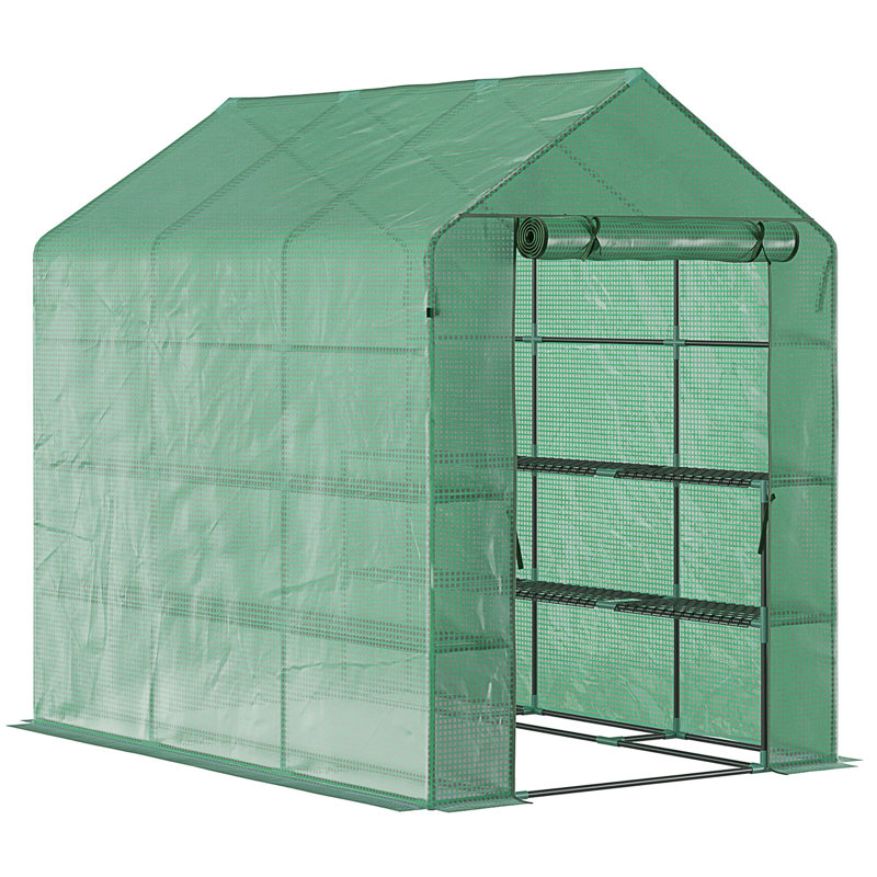 Serre de plain-pied 7 pi x 5 pi x 6,5 pi Outsunny