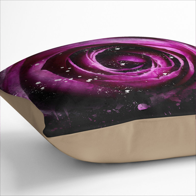 Rose Flower Vol.2 Paint Splash Scatter Cushion, Stone, 55cm H x 55cm W x 20cm D