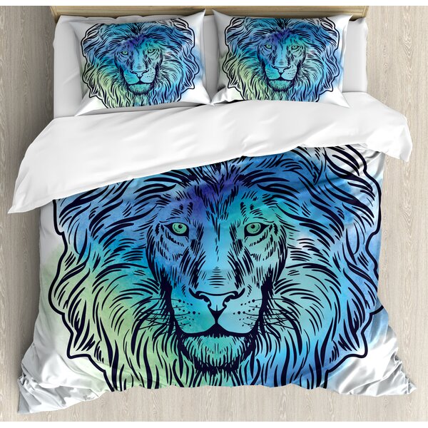 Cute Baby Lion Bedding Safari, Duvet Cover Set & Pillowcase, Zipper Be