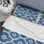 Ensemble de housse de couette transitionnel bleu et blanc quadrilobe Dreams V-109161371
