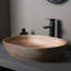Lavabo vasque de salle de bain Homary, lavabo bol ovale rétro en céramique 23 po au-dessus du comptoir pour salle de bain
