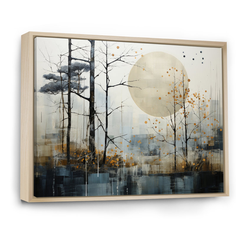 Japon, art minimaliste zen serein, art mural japonais, Cadre flottant érable, H 16 po x l 32 po x P 1 po