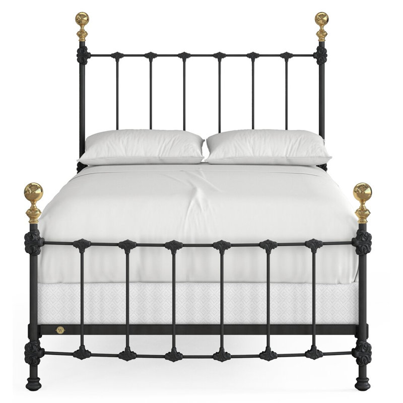 151 Palatial Bed | Complete Arched Foot, Full / Double, Gunmetal/Antique Gold