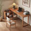 Bureau en bois massif en L Burlywood-670502685-670502753