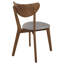 Chaises de salle à manger rembourrées de style Mid-Century (ensemble de 2) avec dossier arrondi et tissu gris pour plus de confort et de style