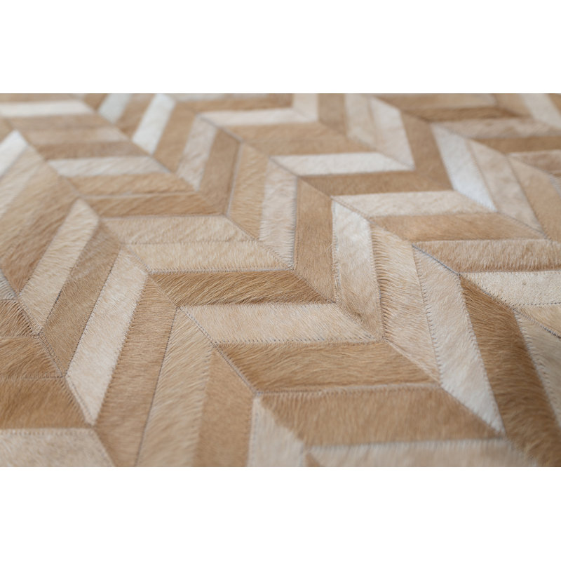 Denfield Cowhide Chevron Indoor Rug