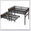 Lit superposé polyvalent en métal avec option mezzanine, conception séparable et clôture de sécurité surélevée pour des agencements de pièces flexibles-129600346