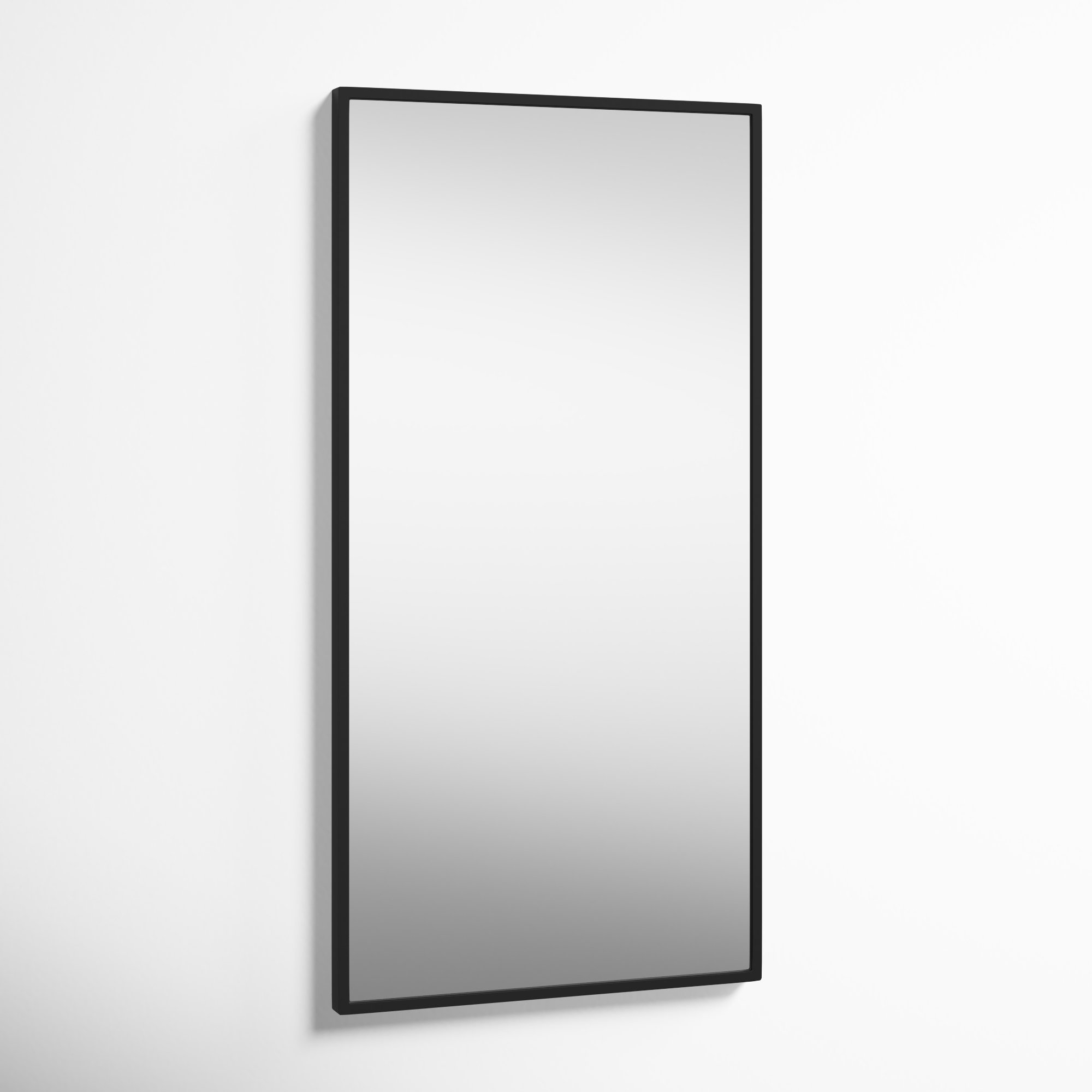 Sabine Metal Rectangle Wall Mirror, Black, 36" x 18"