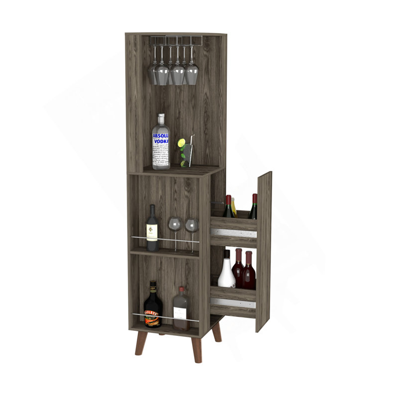 Armoire de coin Plex, salon, brun foncé, Marron foncé