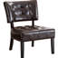 Fauteuil d'appoint surdimensionné en cuir de polyuréthane brun avec rembourrage pour le salon-423429048