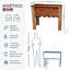 Large Wooden Trough For Garden Rustic Scandinavian Redwood Rectangular Planter On Legs H72 L57 W41 Cm, 73.6 Ltrs Cap.
