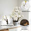 18" Artificial White Cherry Blossom Tree With Lifelike Flowers, Faux Bonsai Tree In Decorative Pot