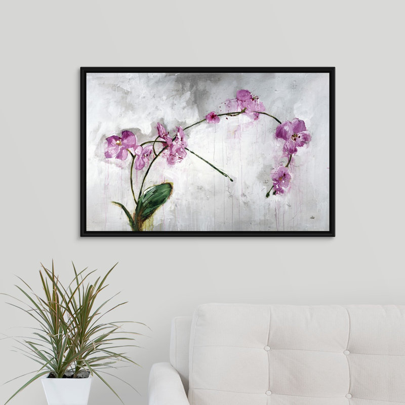 « asdispositions », peinture sur toile, Cadre flottant noir, H 21,7 po x l 31,7 po x P 1,75 po