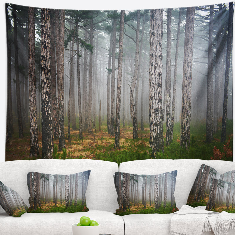 Tapisserie «Dense Misty Forest», H 50 po x l 60 po