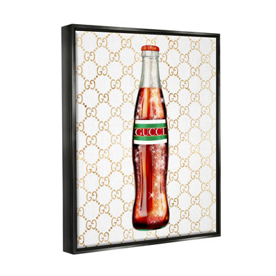 Élégante bouteille de cola, motif de mode glamour par Ziwei Li - peinture sur toile flottante