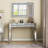 Amla Makeup Vanity with 2-Drawer Mirrored Console Table Writing Table