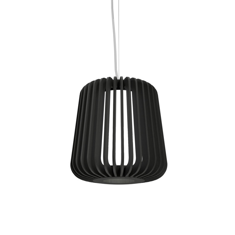 Luminaire suspendu géométrique à 1 lumière Stecche Di Legno, Gris anthracite, H 8,07 po x l 7,87 po x P 7,87 po