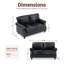 Canapé en similicuir rembourré 59 po Amarius-1176101037