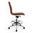 Modern Drafting Chair | Upholstered PU Leather Ribbed Armless Mid Back with Tall Adjustable Base & Leg Rest | Tilt Lock, Swivel | Computer, Home, Executive, Conference, Meetings -1423078227
