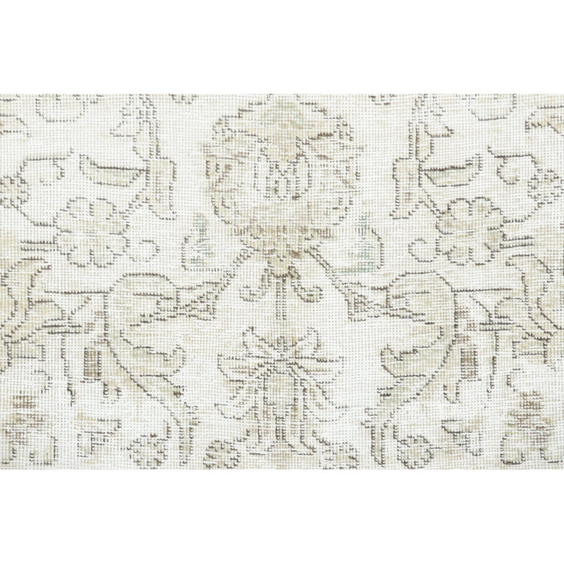 Distressed One-of-a-Kind 9'2X10'1 Hand Knotted Area Rug
