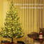 Arbre de Noël artificiel pré-éclairé, cèdre réaliste clairsemé avec lumières DEL bicolores et 2931 pointes, assemblage facile, arbre de Noël à charnières pour les vacances au bureau à domicile