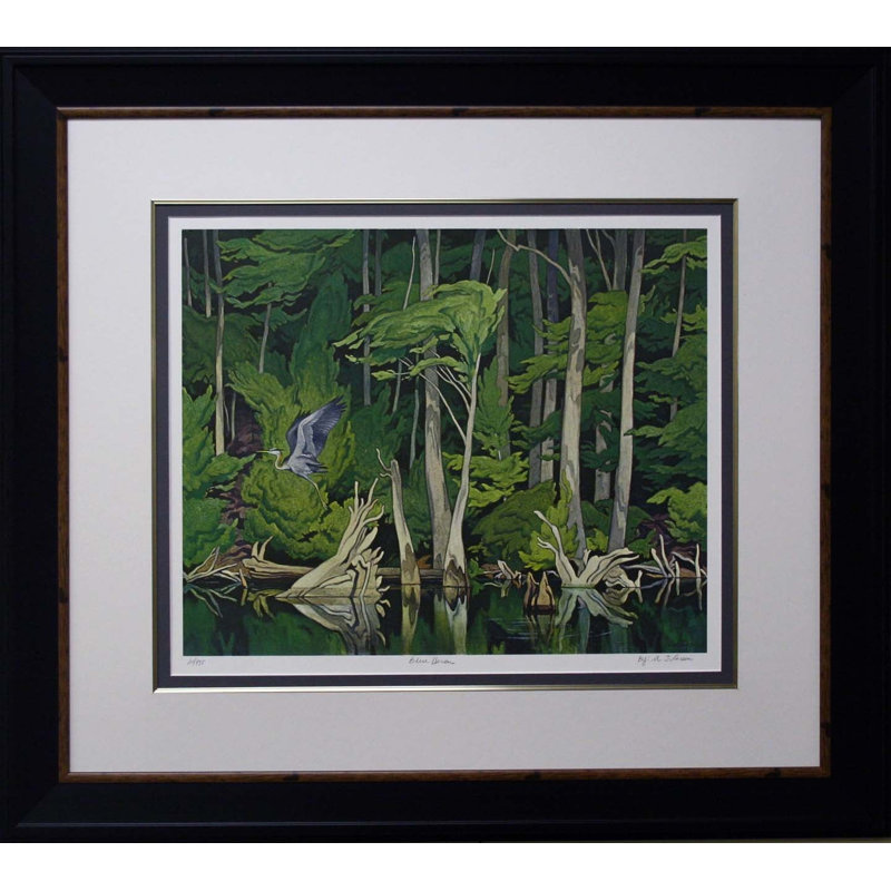 Blue Heron encadré par Aj Casson