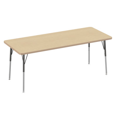 Rectangle T-Mold Adjustable Height Activity Table