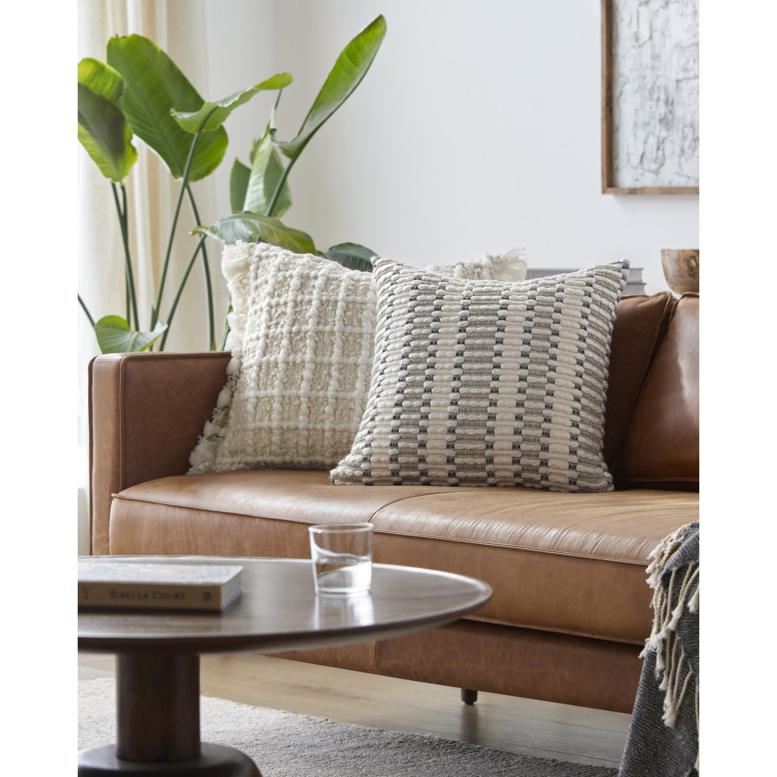 Rotterdam Geometric Throw Pillow, Polyester, 22"H x 22"W
