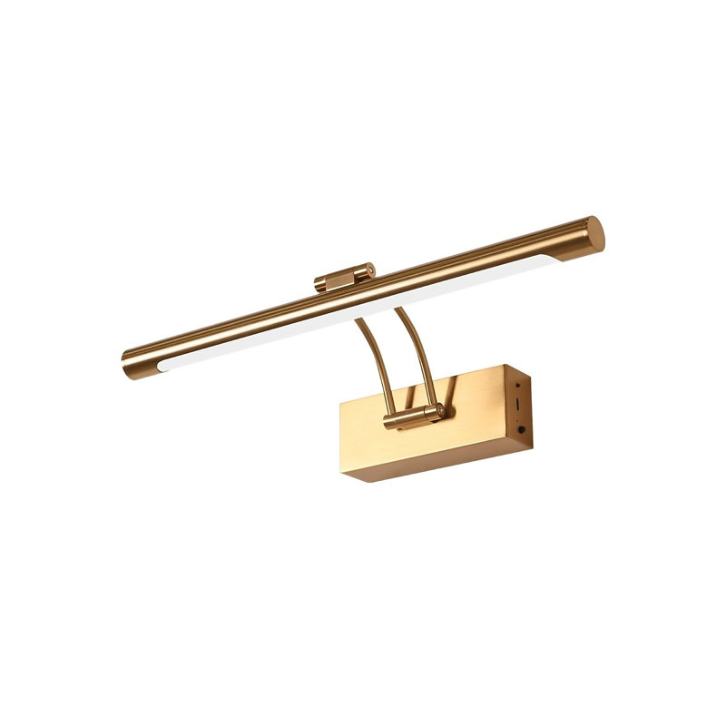 Lampe à DEL à pile à intensité variable avec tête et bras réglables, Doré