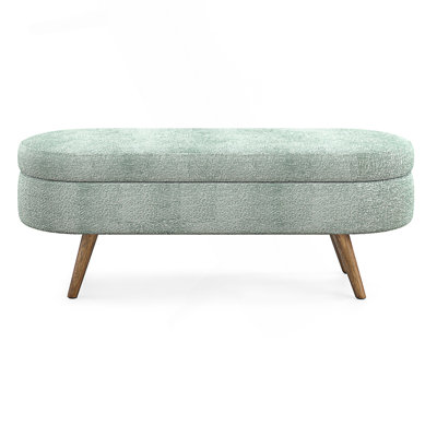 Modern Ottoman, Oval Storage Bench, Bedroom Bench